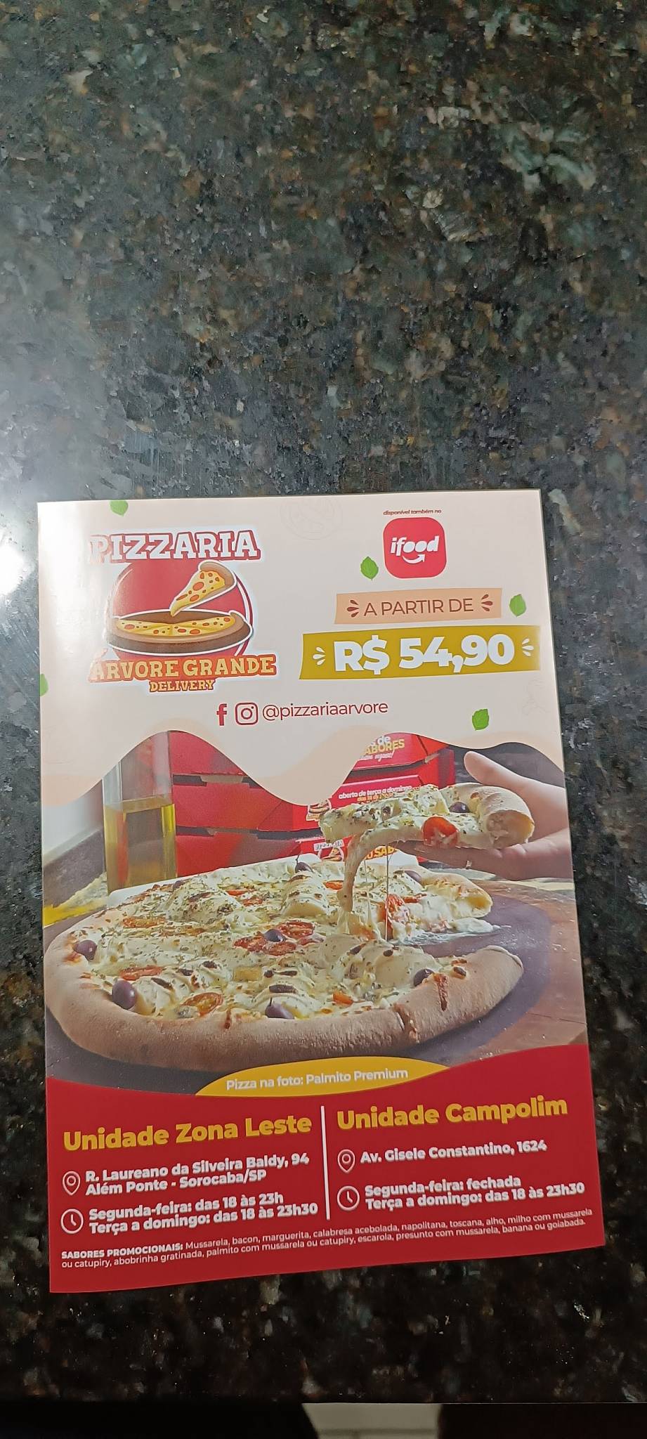 Delivery Do Chef Pizzaria cardápio