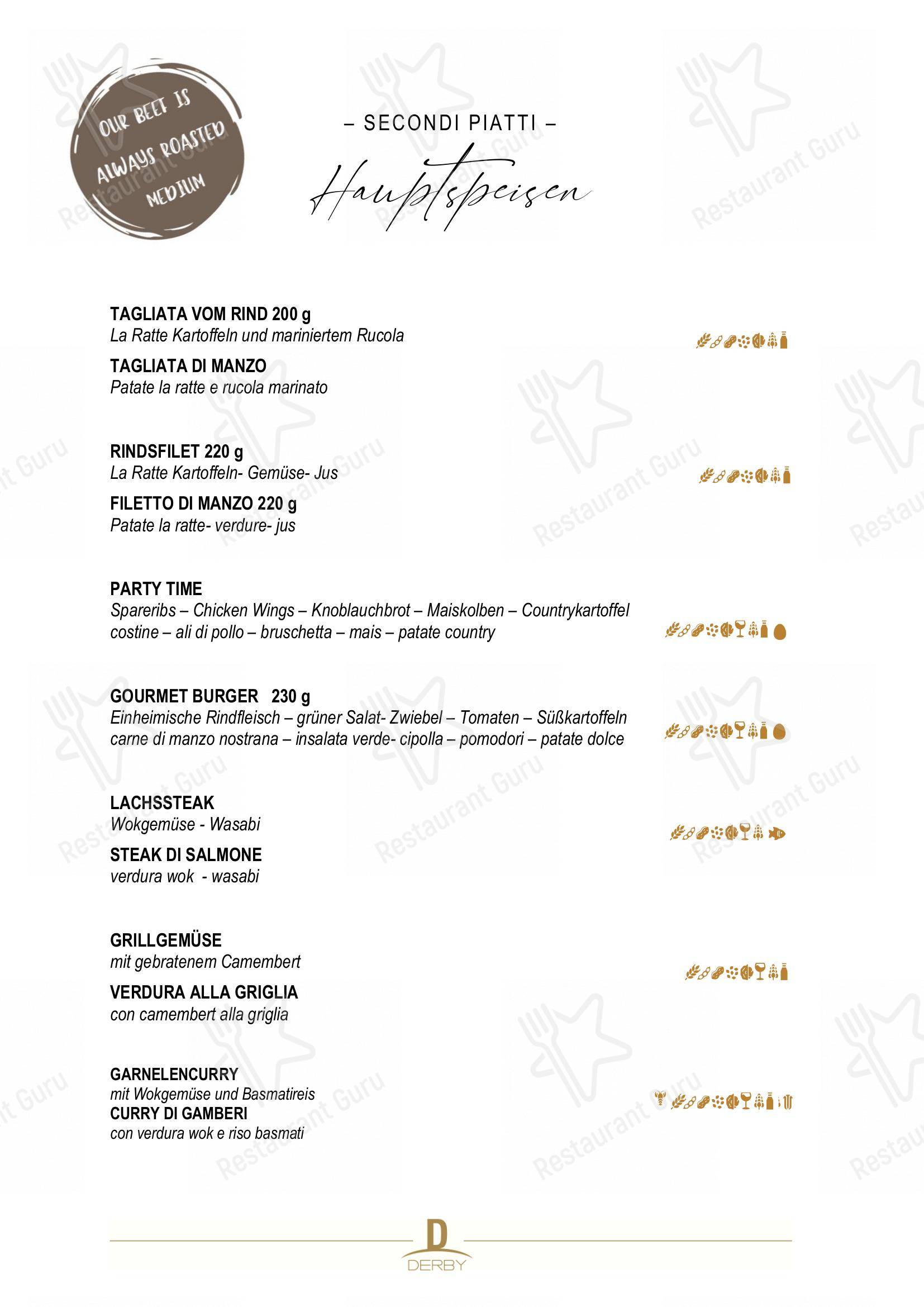 Menu per Derby in Vipiteno