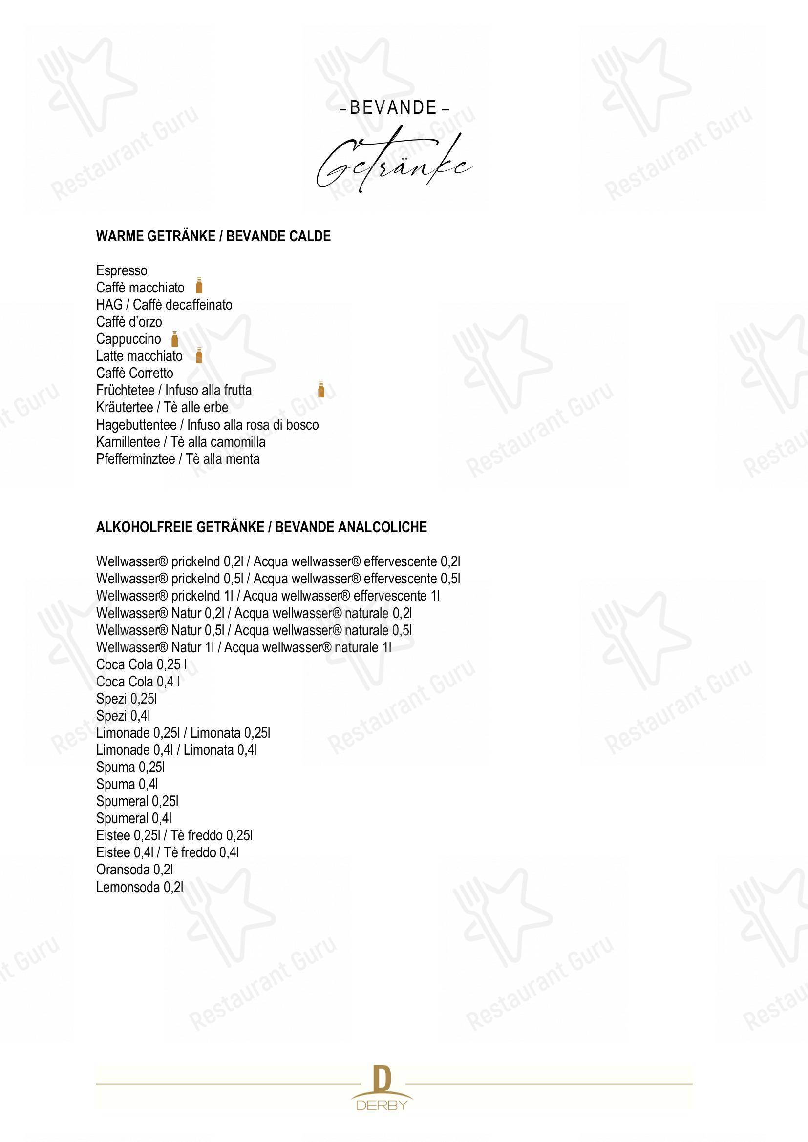 Menu di Derby - Основное меню