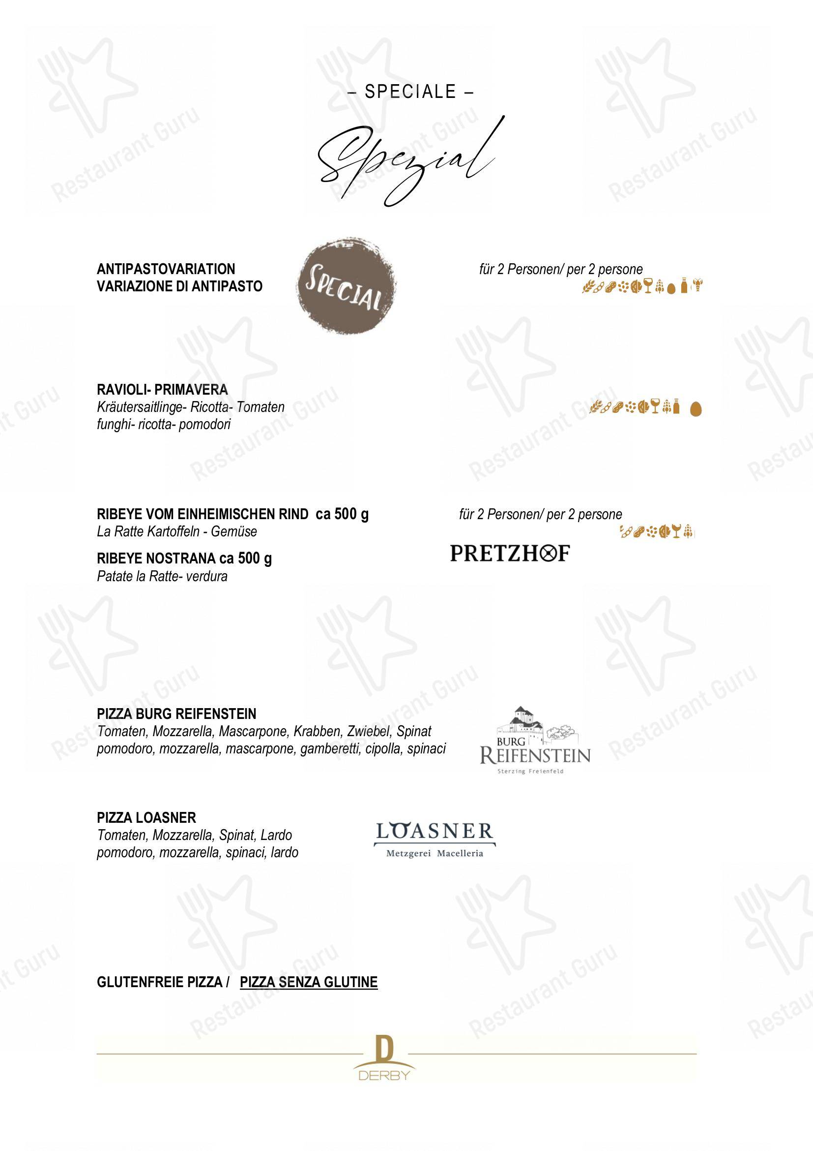 菜单 per Derby ristorante