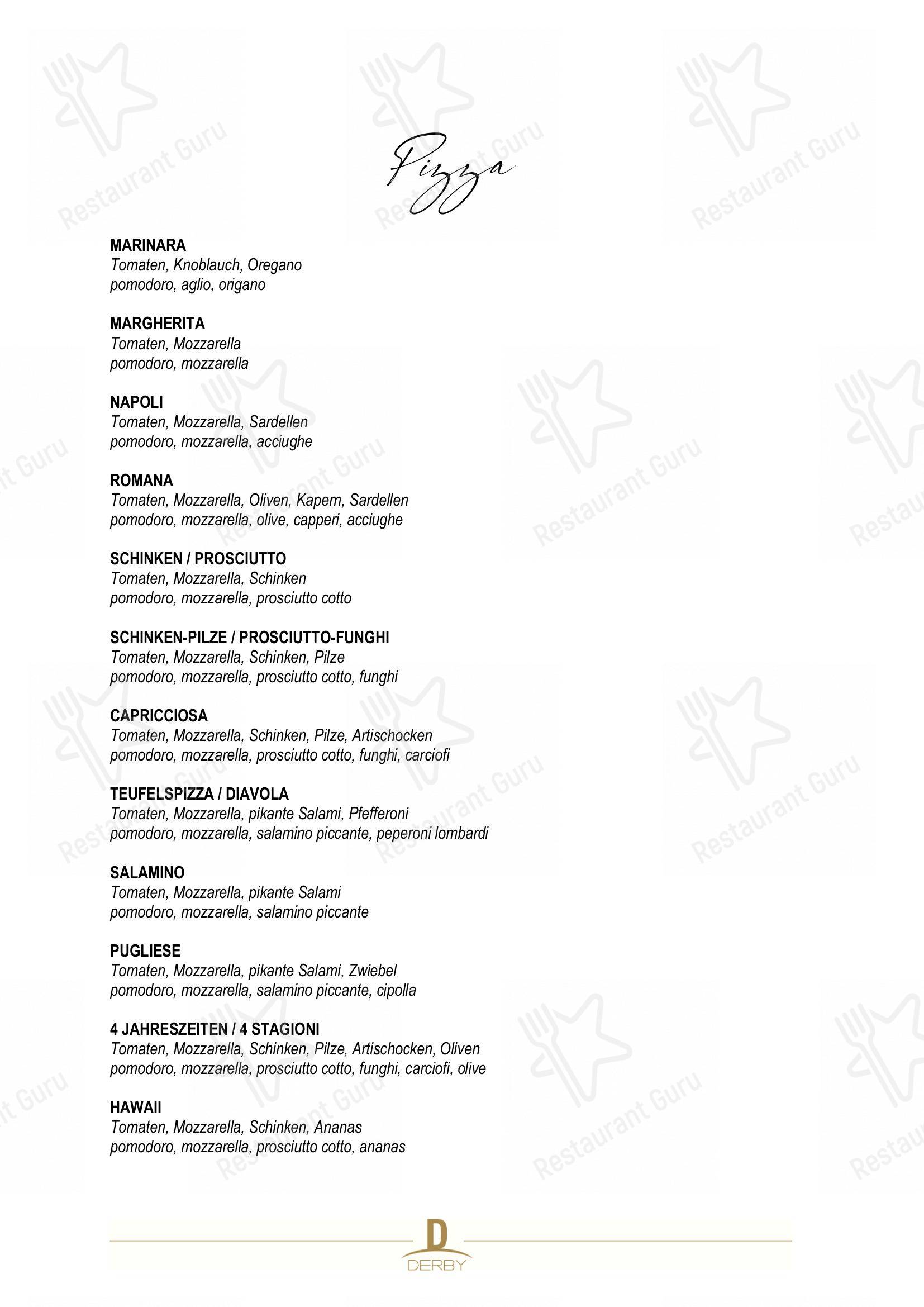 Derby in Vipiteno - Menu bar