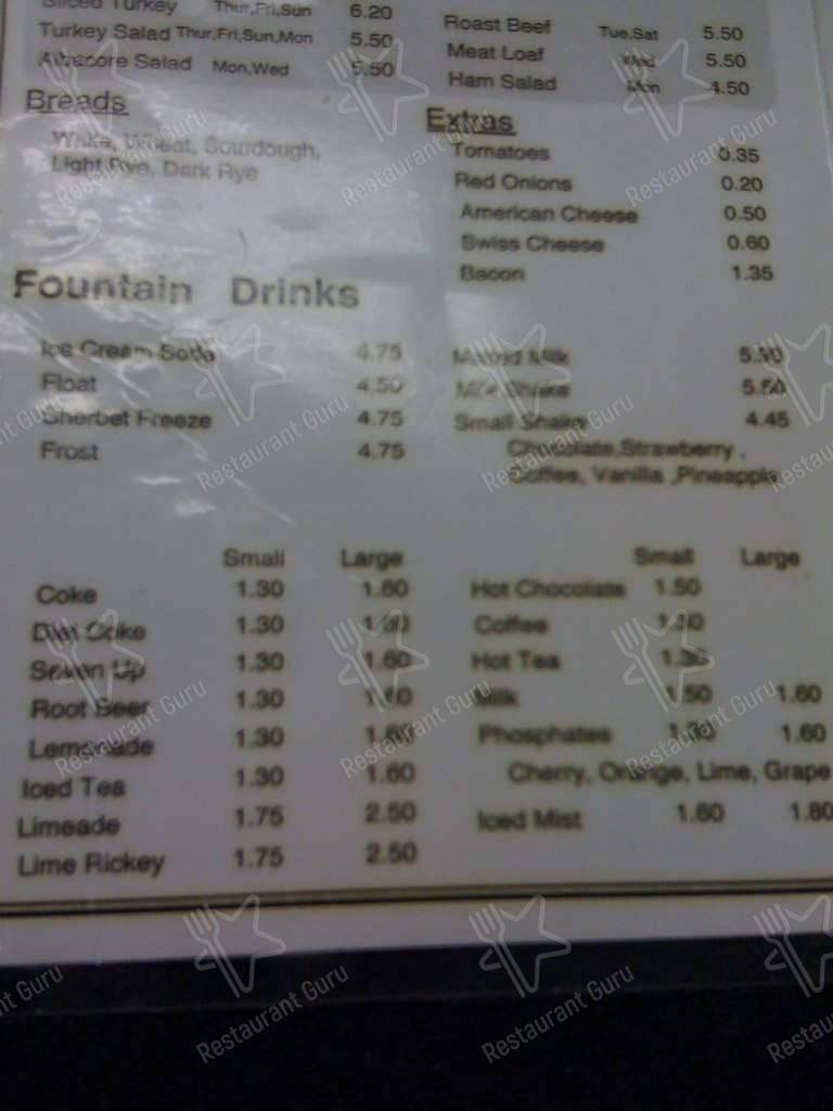 Menu at Vic’s Ice Cream desserts, Sacramento