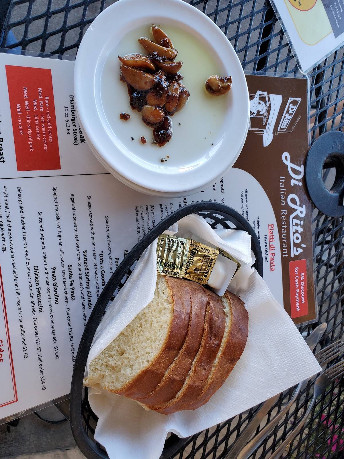 Menu at DiRito’s Italian Restaurant, Cañon City