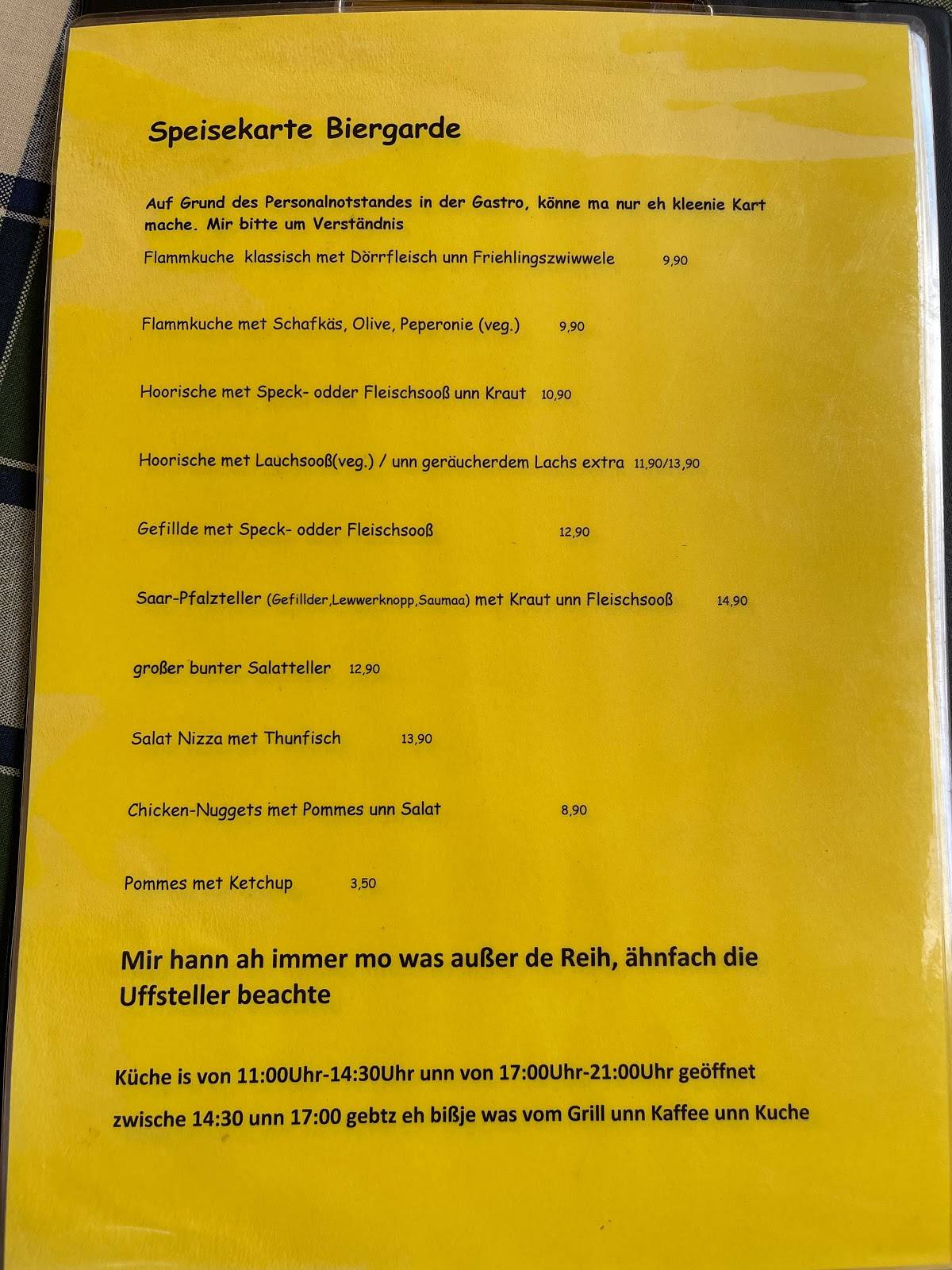Speisekarte von Die Saarlänner Im Junkerwald restaurant, Blieskastel ...