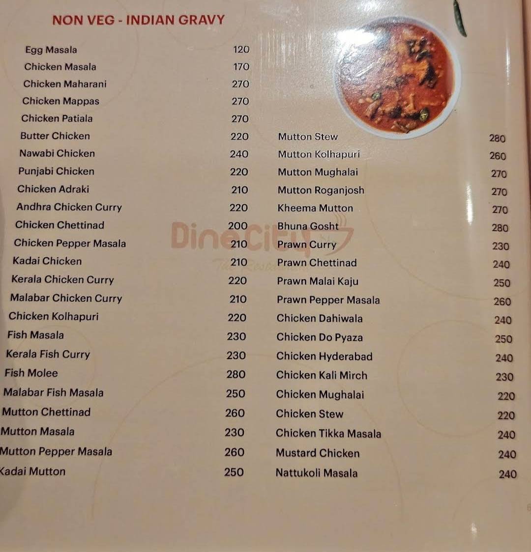 Dine City menu