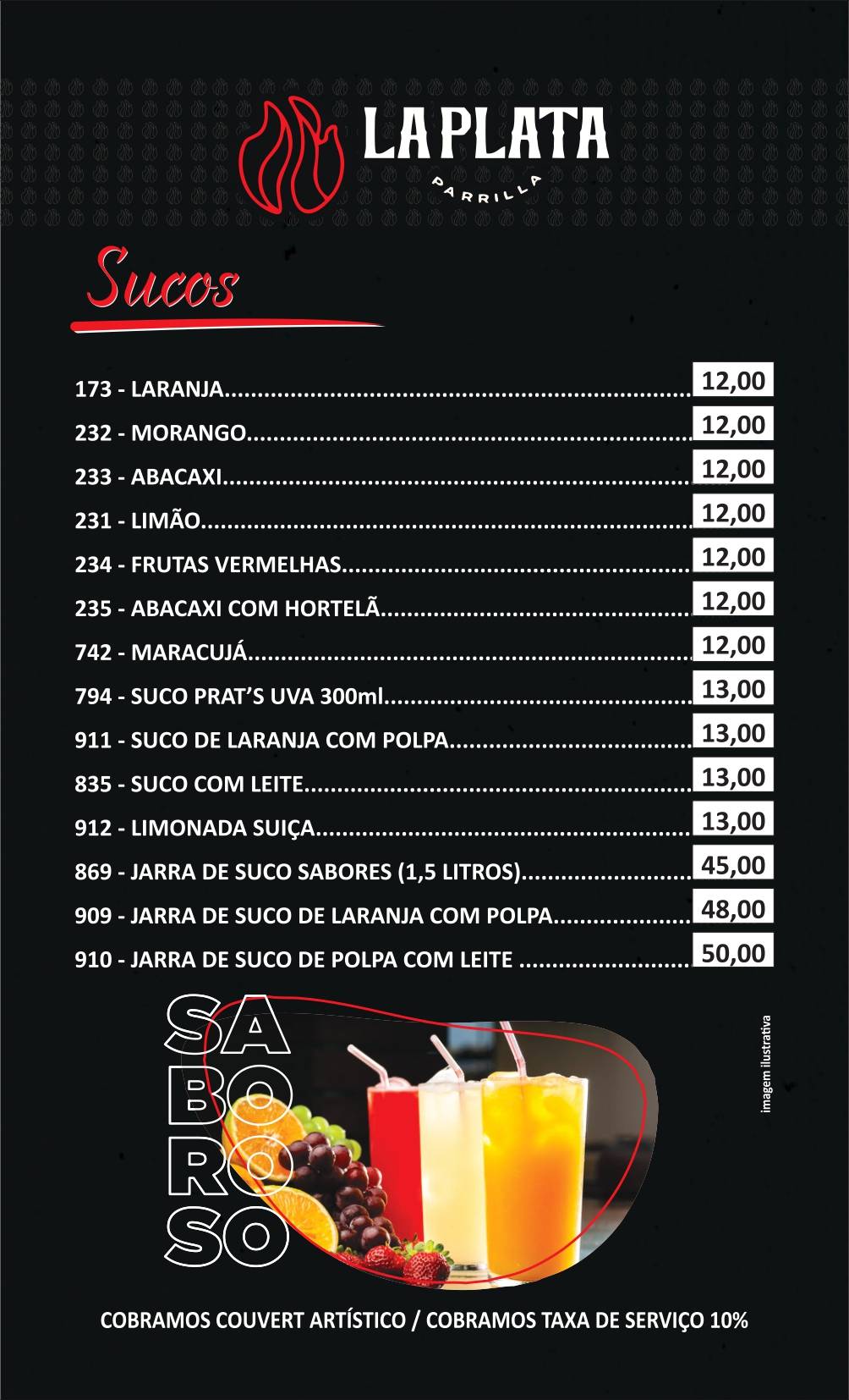 LA PLATA PARRILLA cardápio