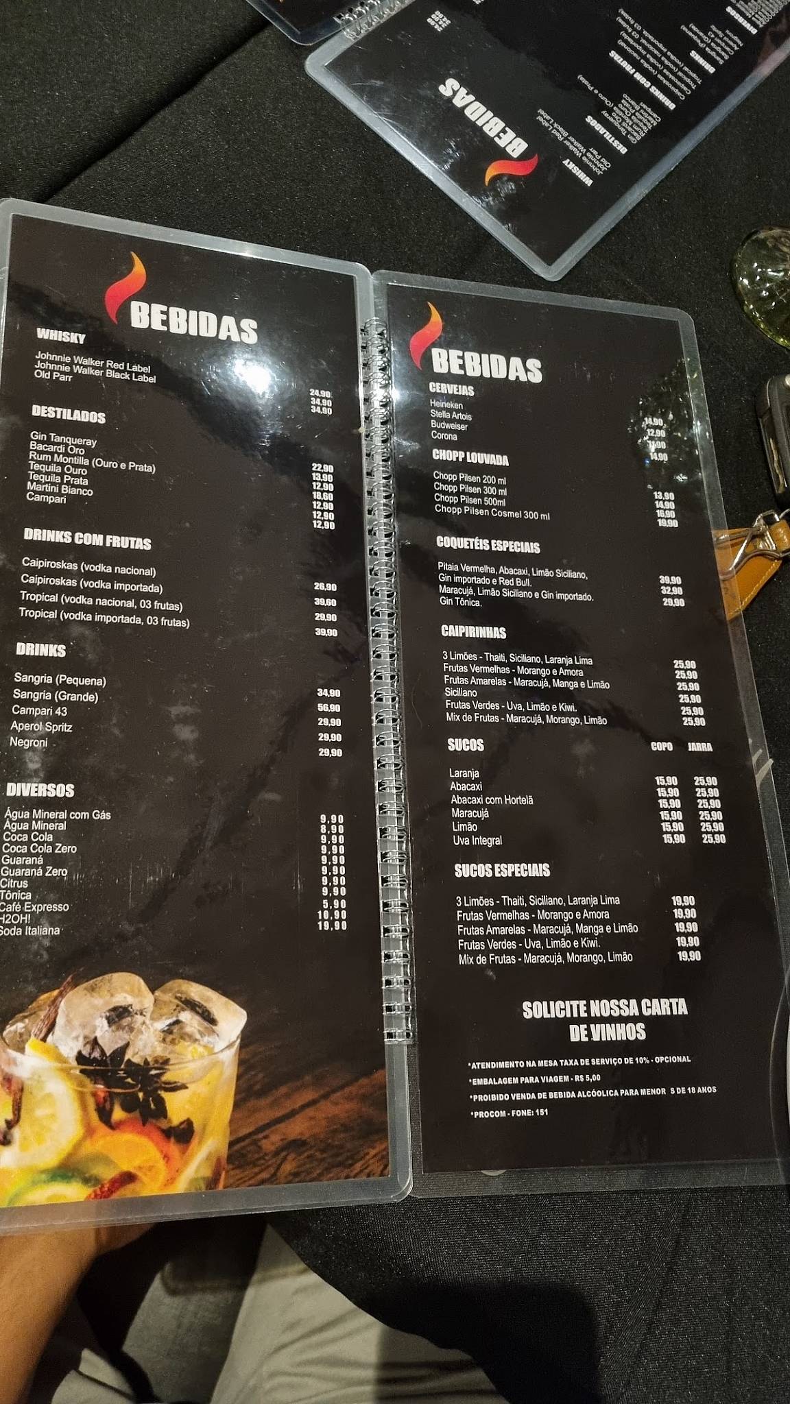 Dom Sebastião cardápio