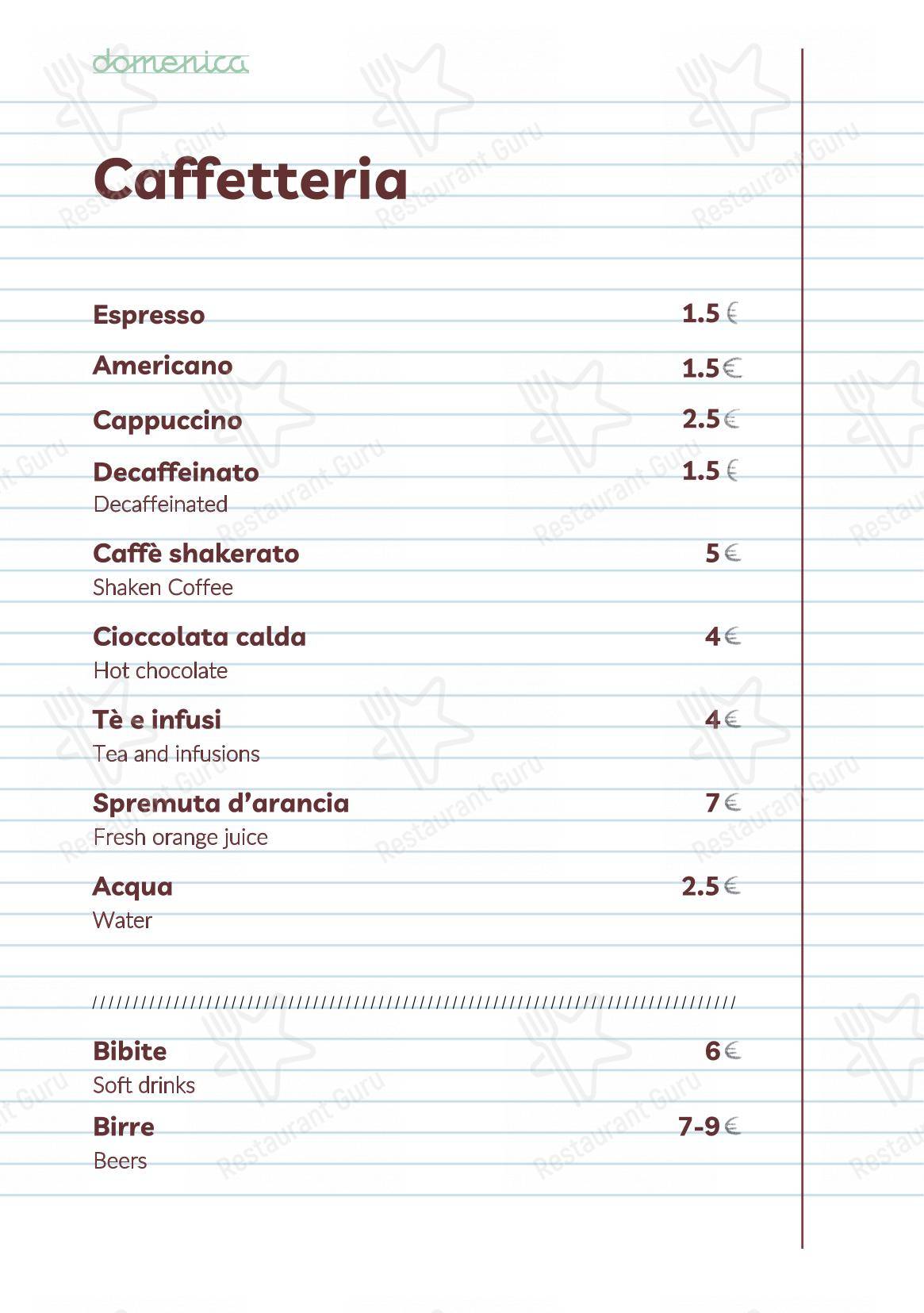 Menu di Domenica Bistrot - Детское
