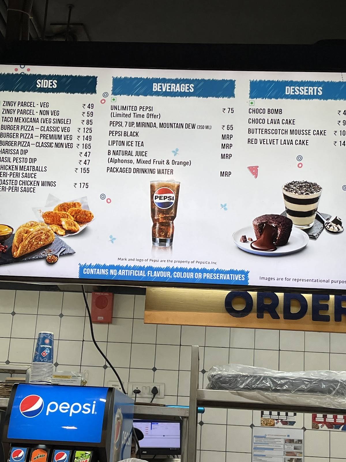 Domino's Pizza Dargah Bazaar, Cuttack menu