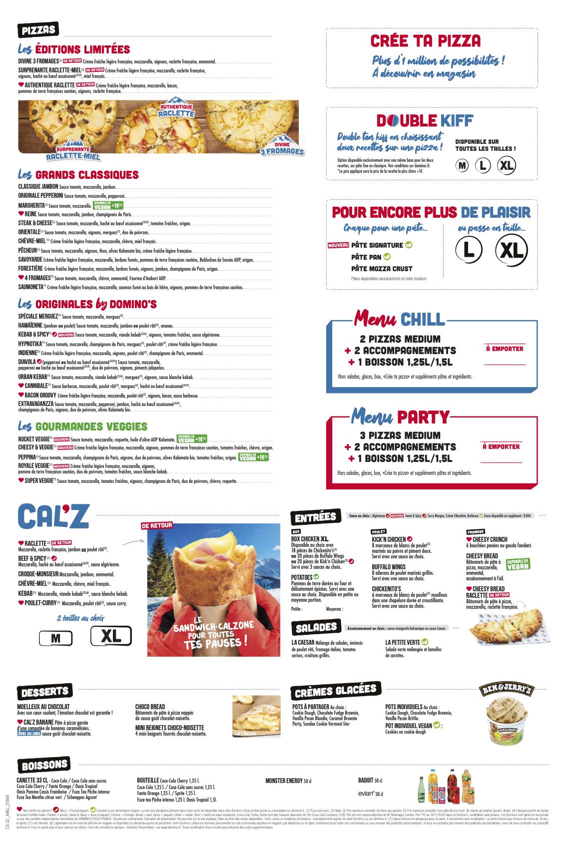 Menu de Domino's Pizza Rixheim