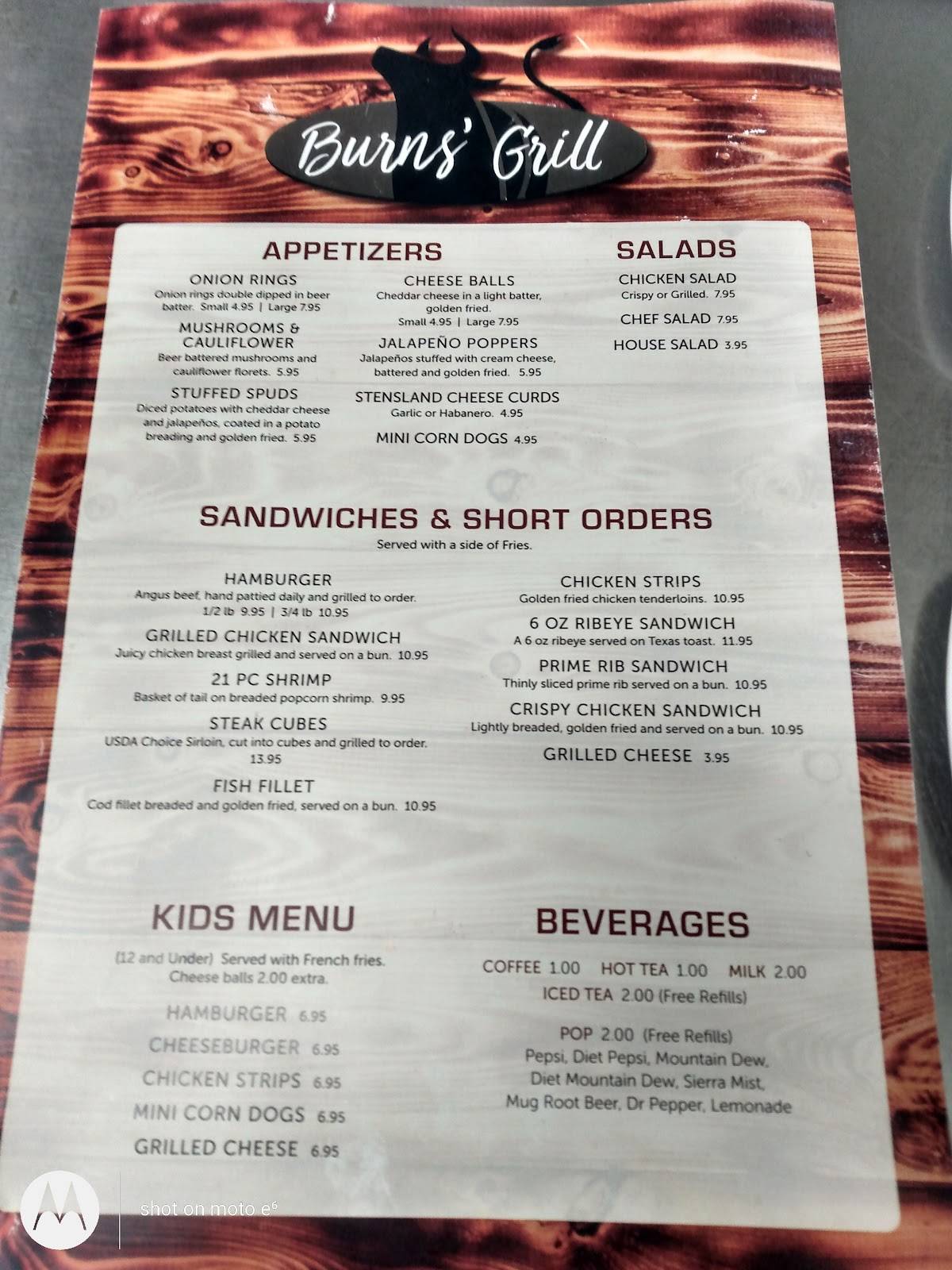 Menu at Doon Steak House steakhouse, Doon