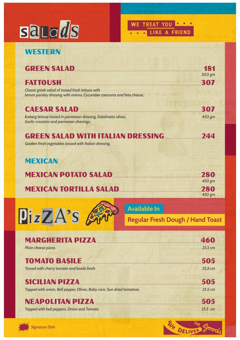 Downtown Restro Cafe menu