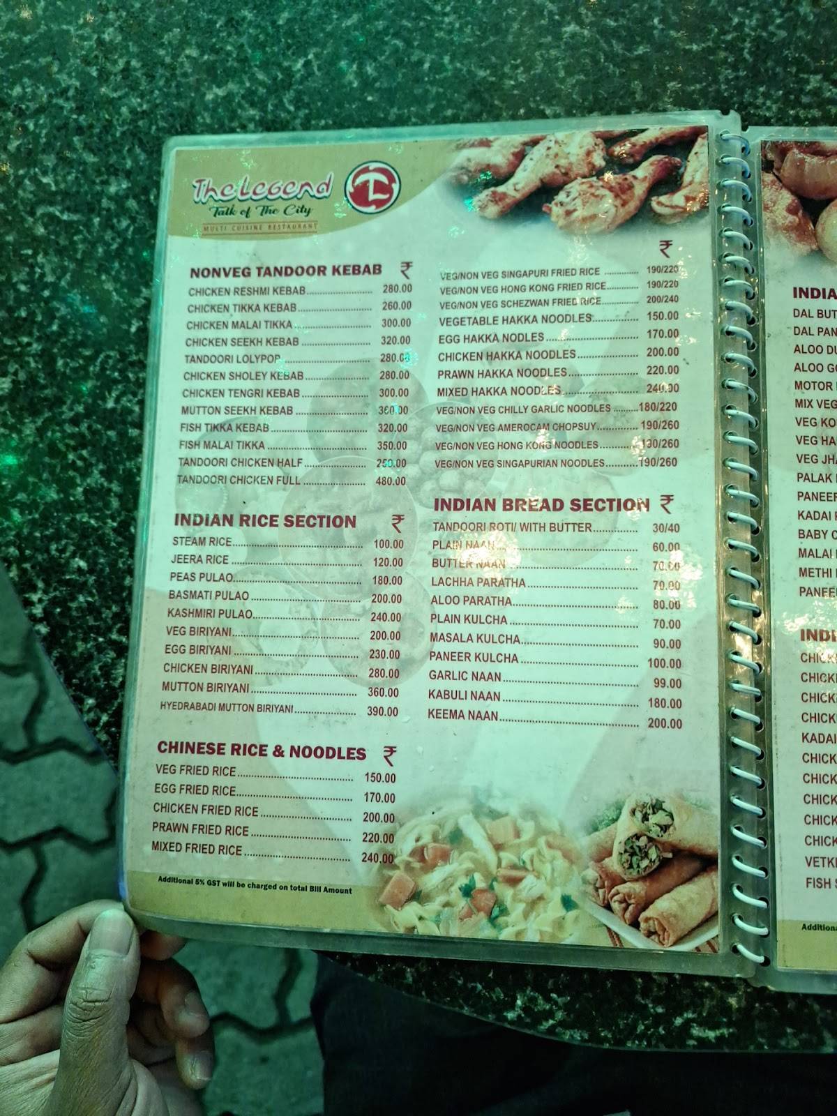 The Legend menu
