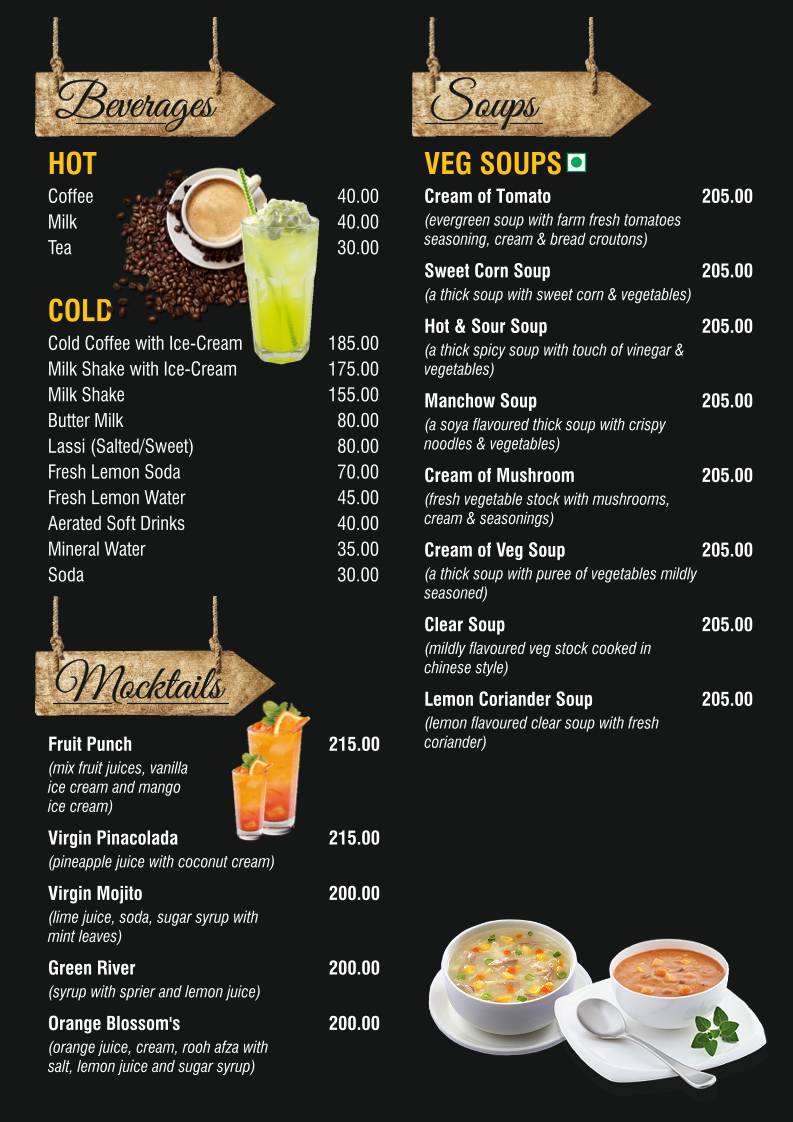 Dwarka Garden Restaurant menu