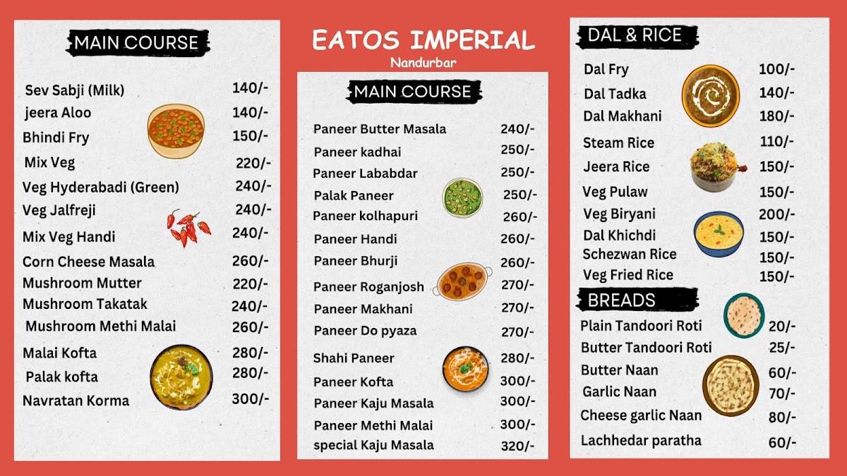 Eatos Imperial menu
