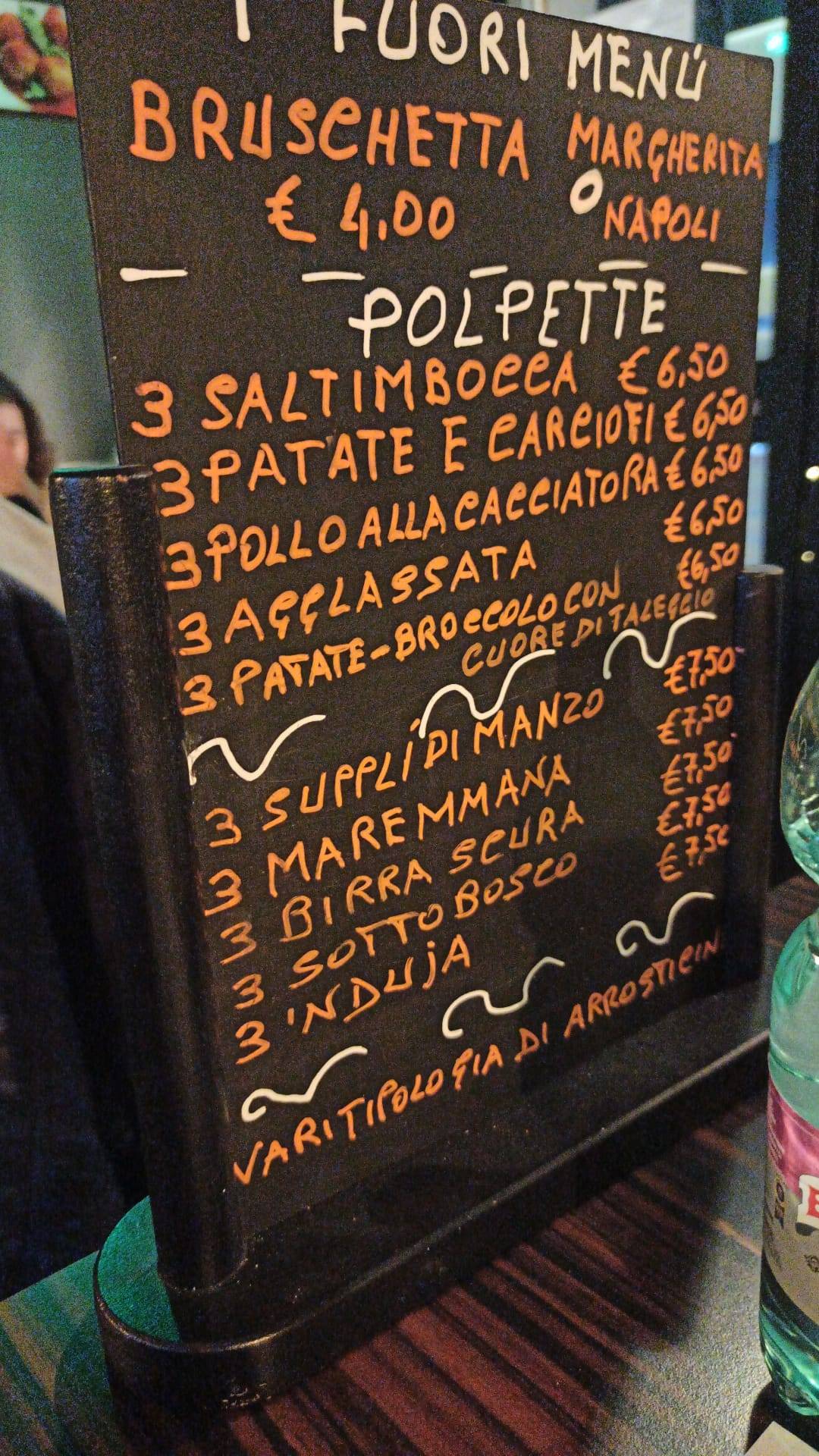 Menu di El Borracho Roma 