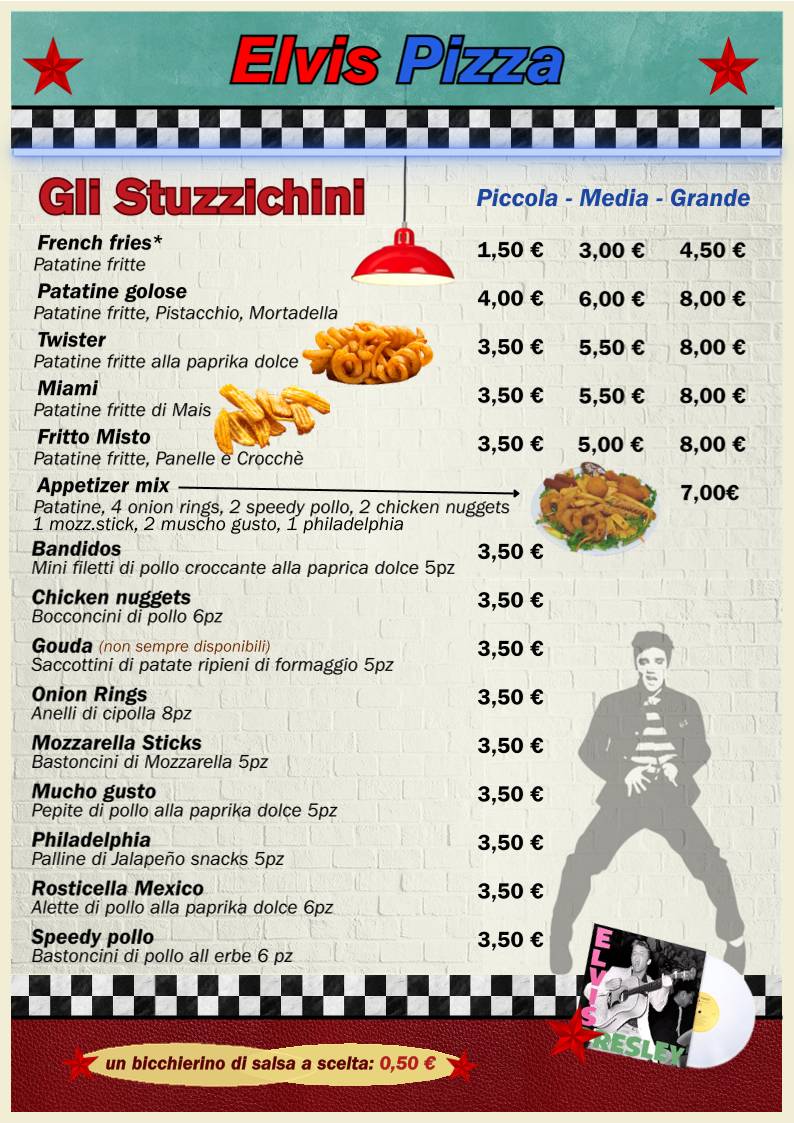 Menu di Elvis Pizza di Angelo Giambanco 