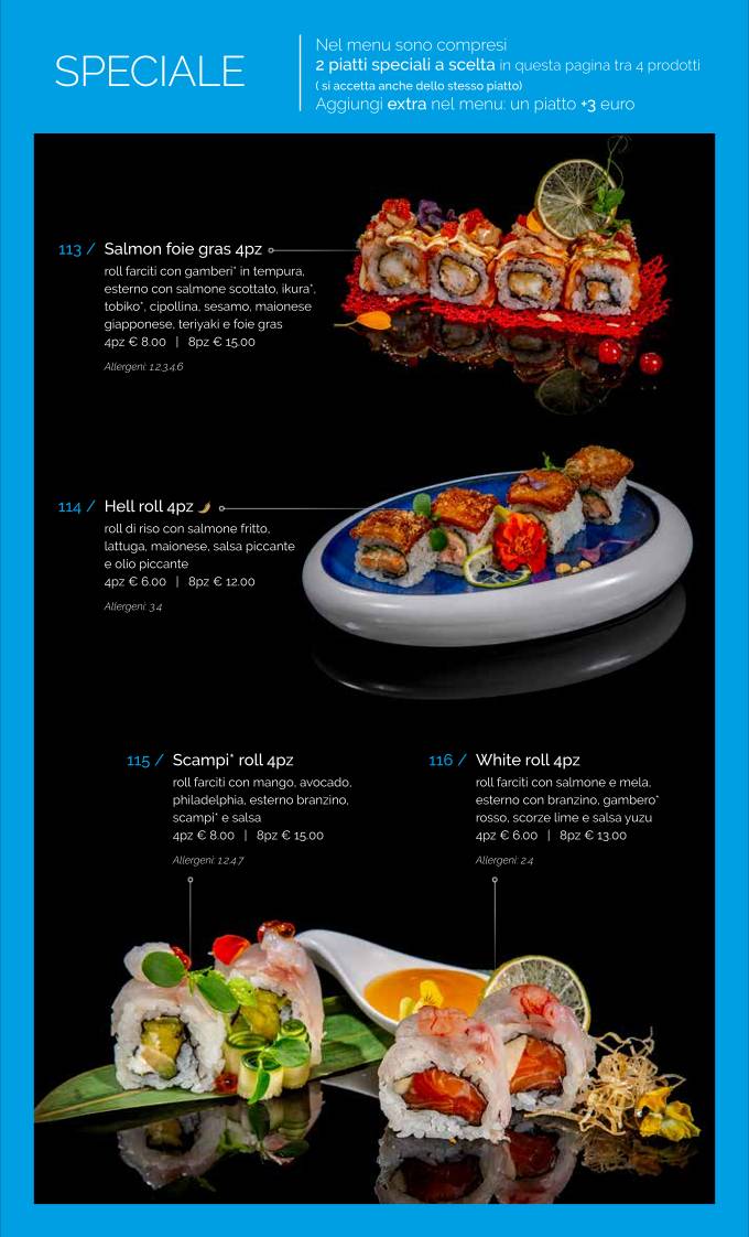 Menu di Issho Asian Fusion Spicchio-sovigliana 