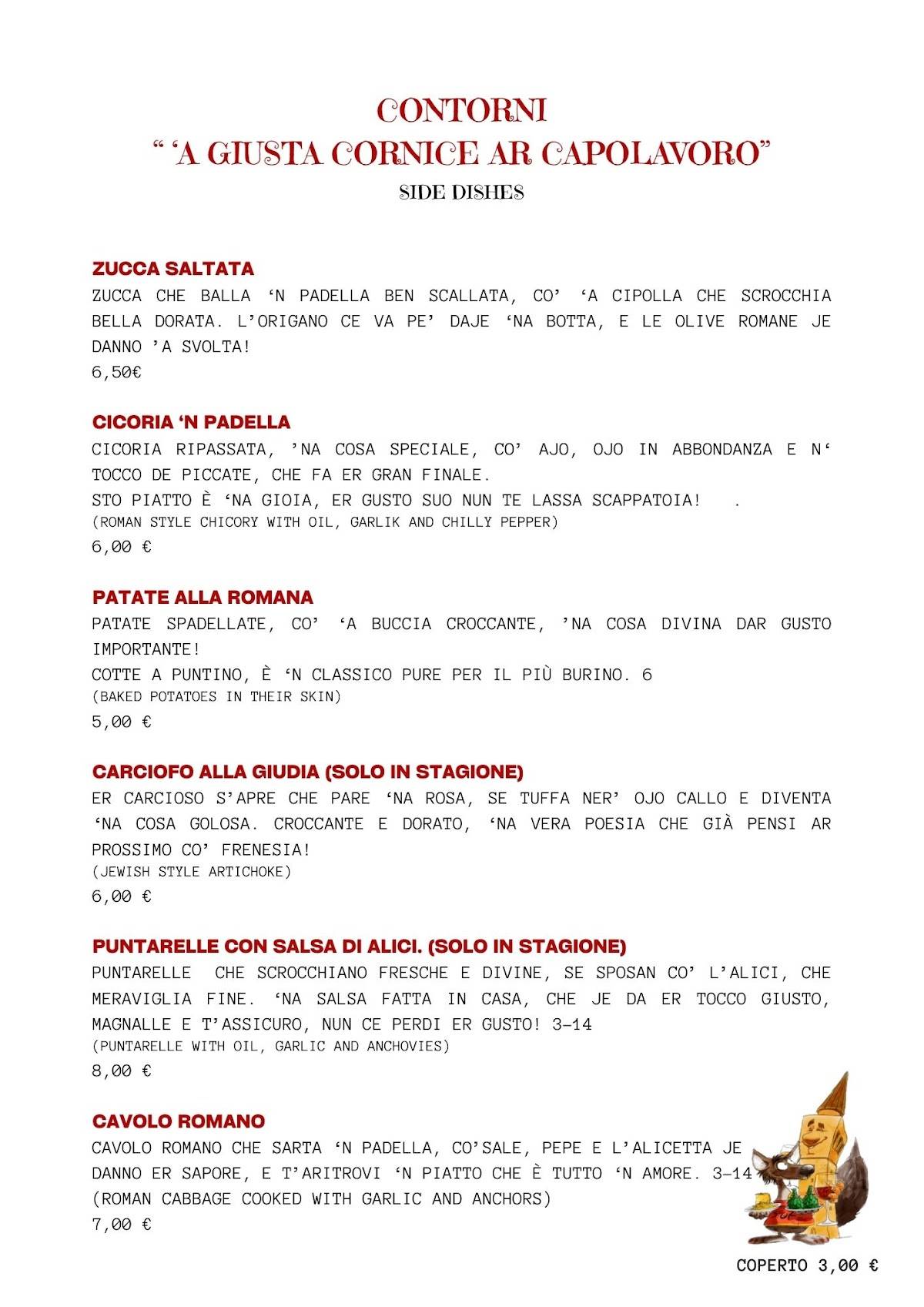 Menu di Al Campanile 