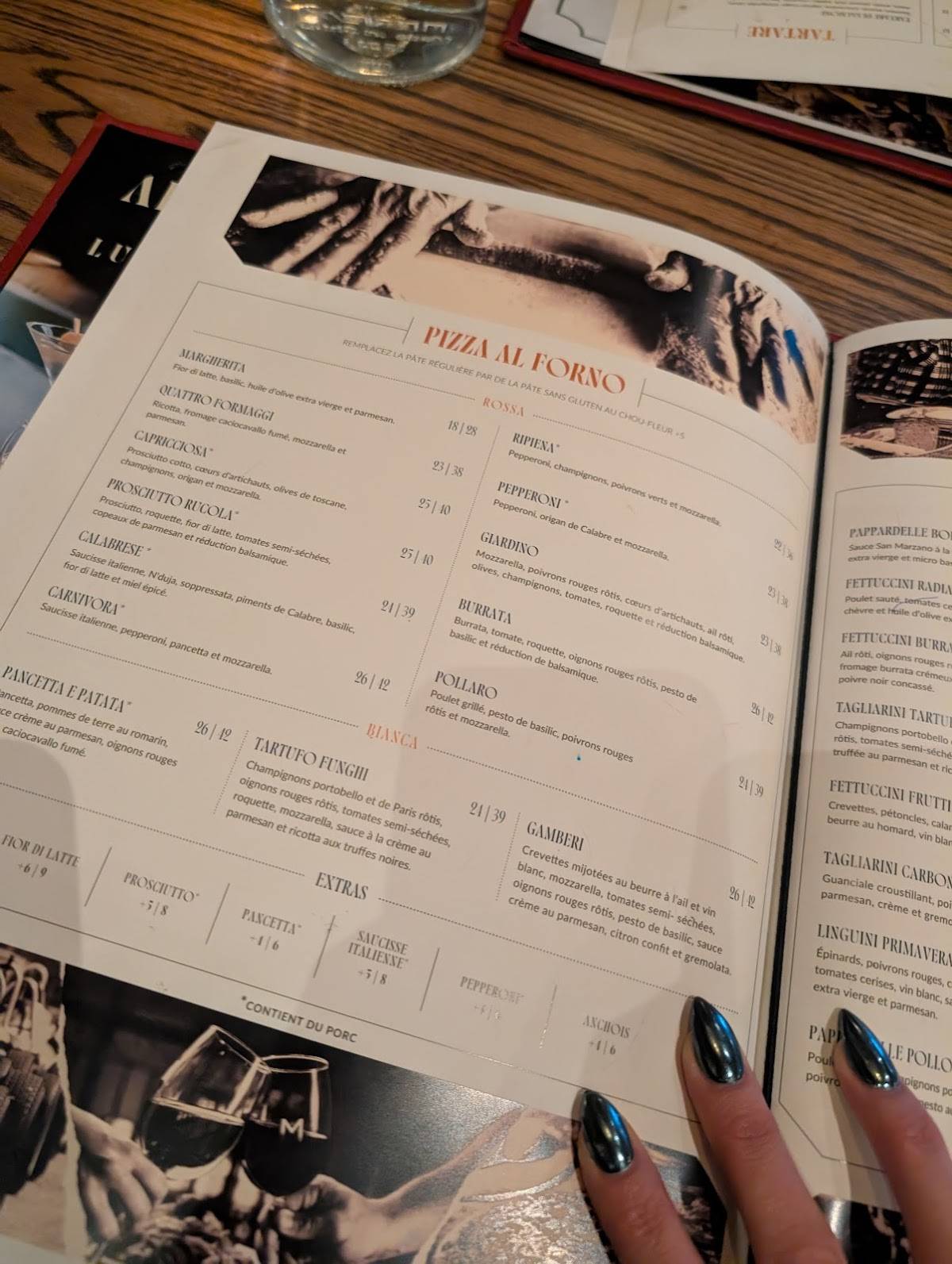 Menu de Enoteca Monza Pizzeria Moderna
