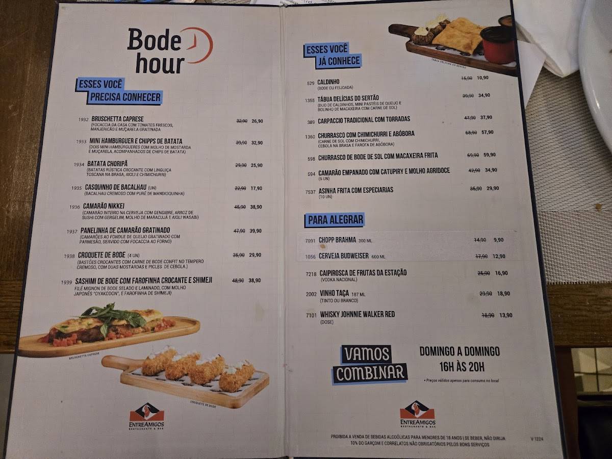 Entre Amigos O Bode cardápio