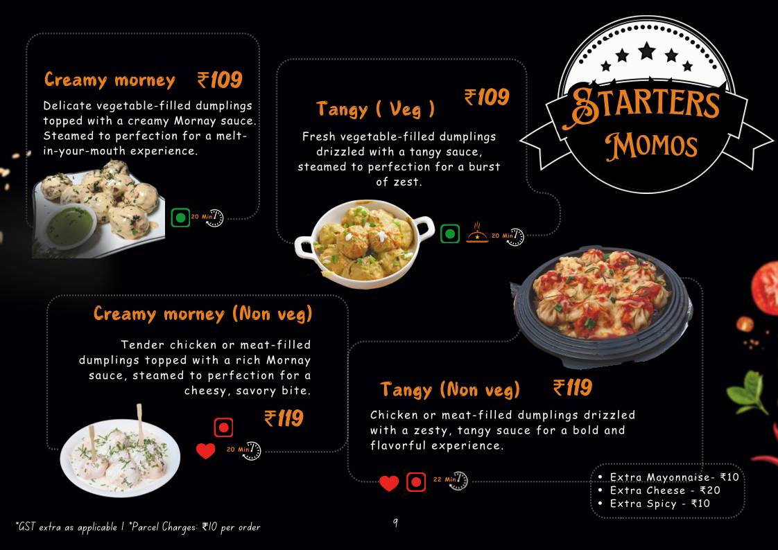 9 To 99 What The Food menu