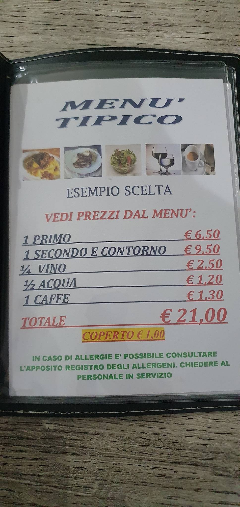 Menu di Eurobar Ristorante 