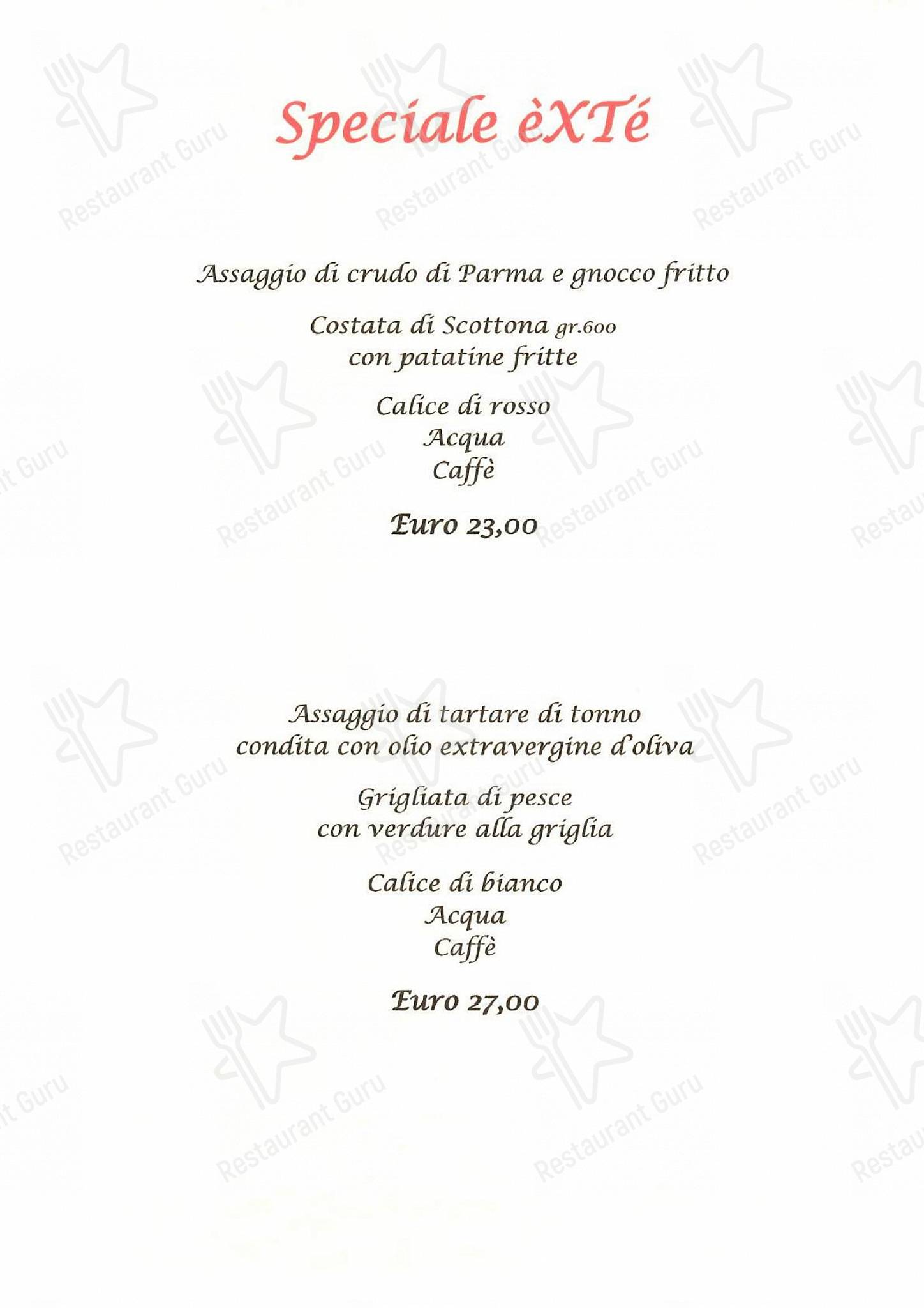 Wine Menu per Extè in Zanica