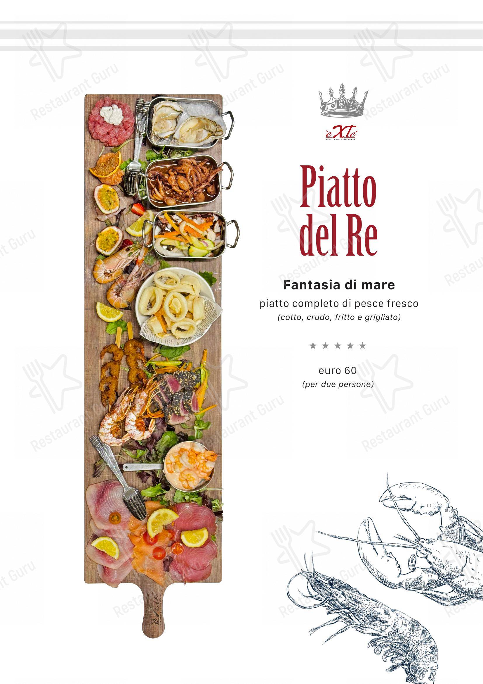 Menu bar per Extè ristorante