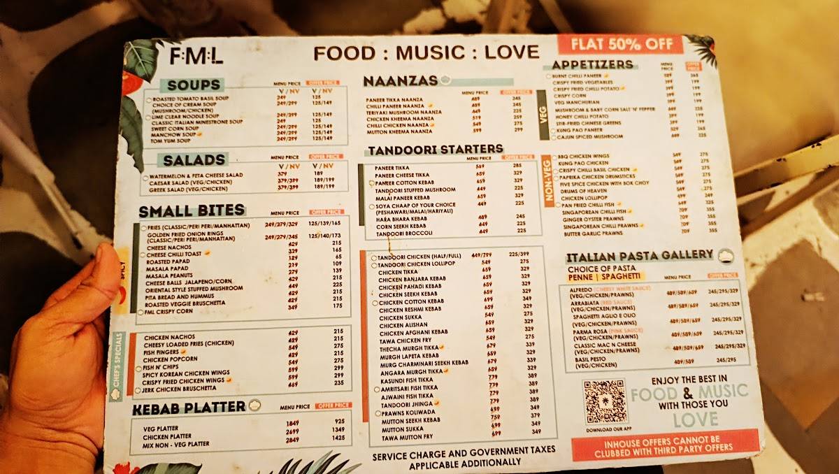 FML - Food Music Love (Pashan) menu