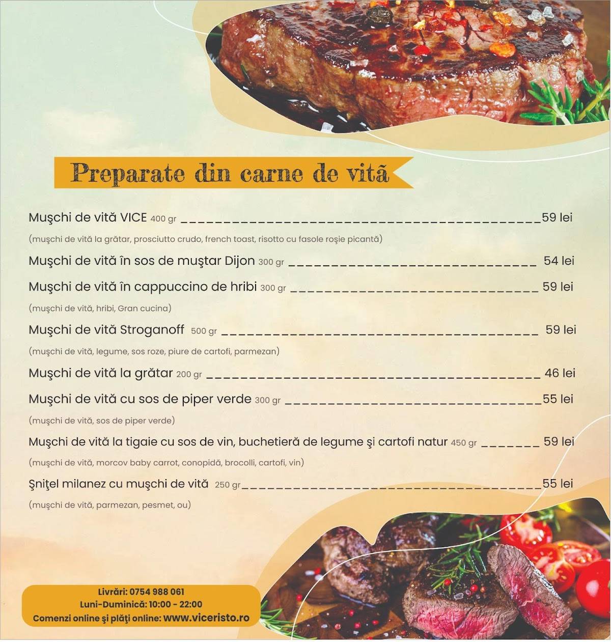 Menu de Vice