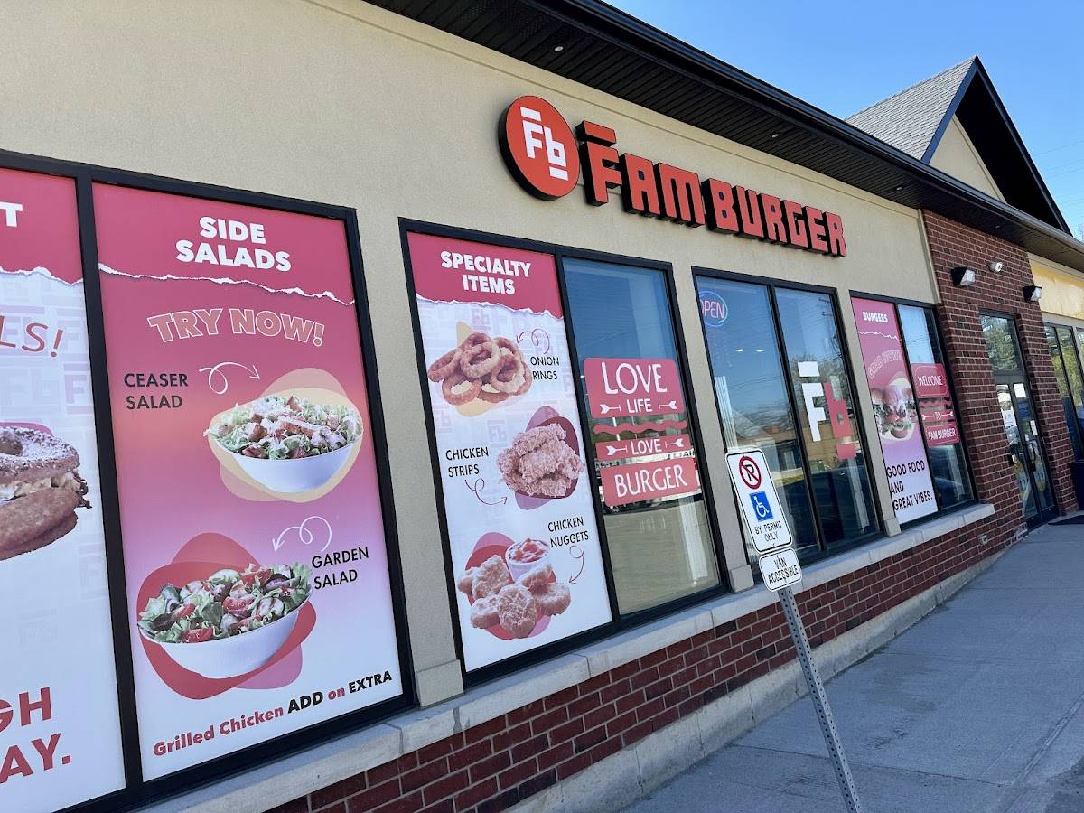 Menu at Fam Burger restaurant, Mansfield