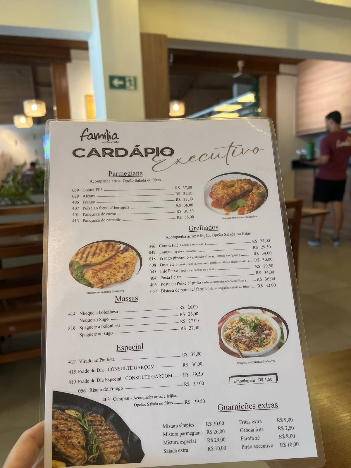 Família Restaurante cardápio