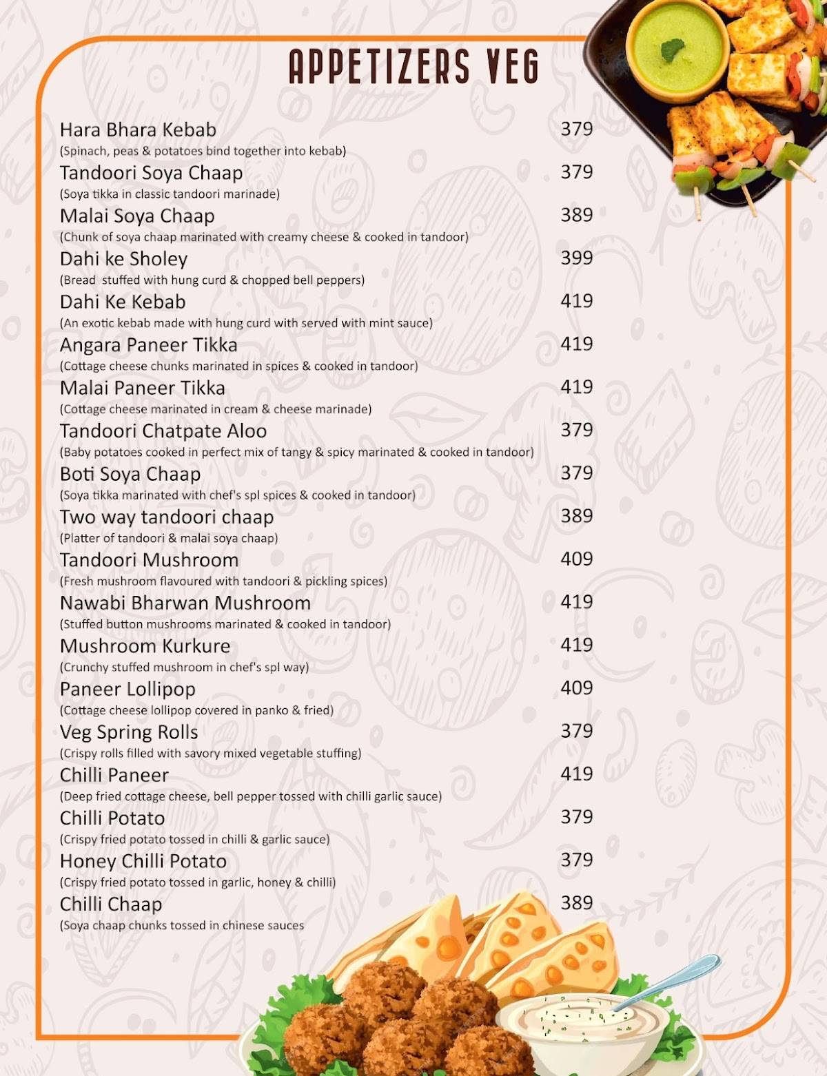 Titli Cafe Faridabad menu