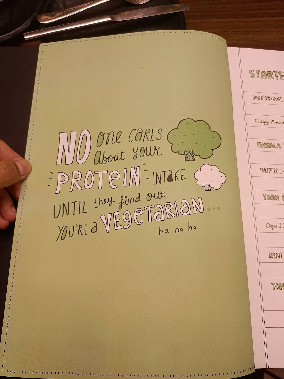 Farzi Cafe, Bhopal menu