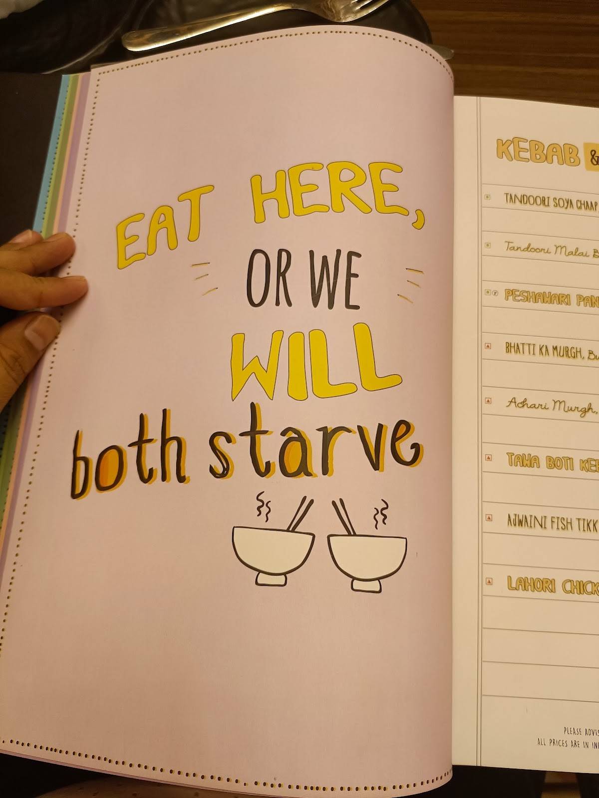 Farzi Cafe, Bhopal menu