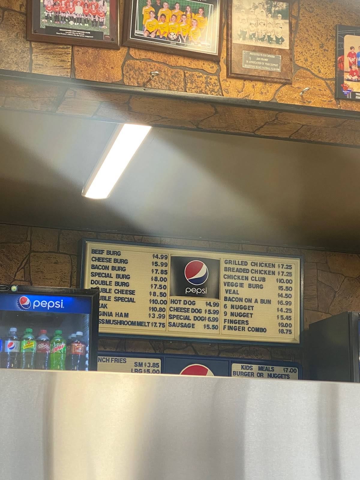 Menu at San Franos Carry Out Ltd fast food, Brantford