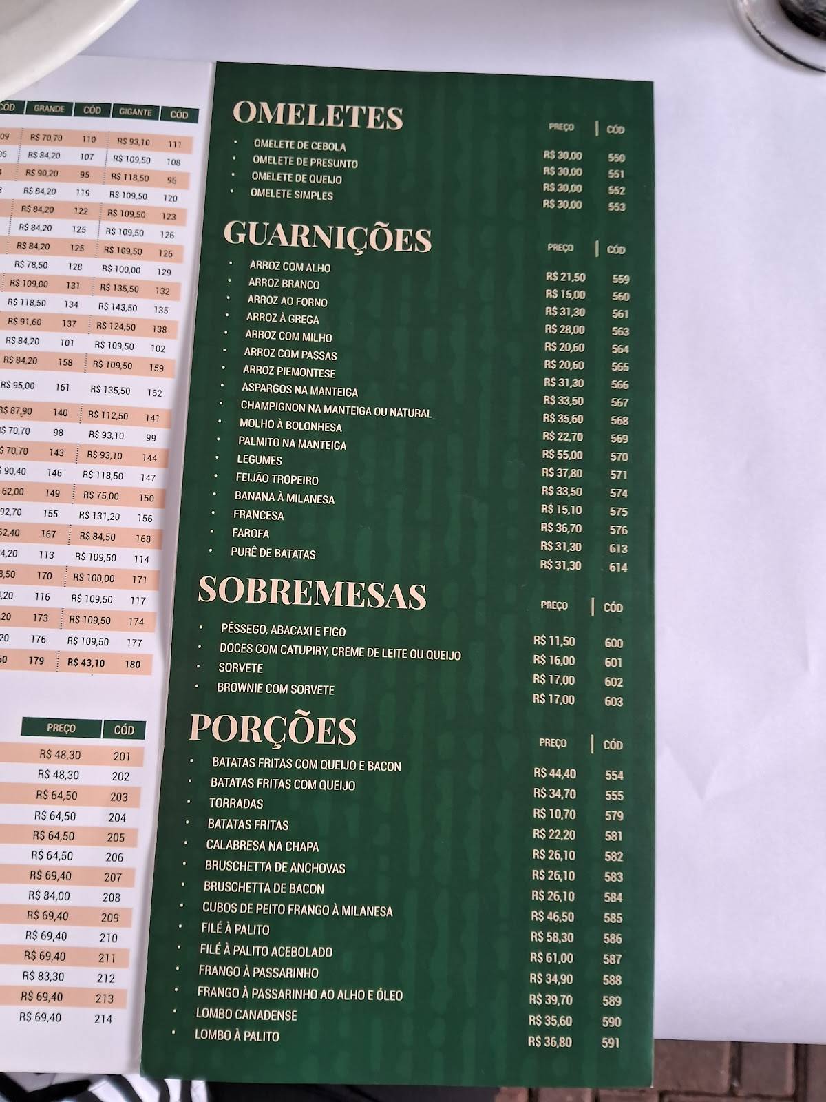 Pizzaria & Restaurante Fazendinha cardápio