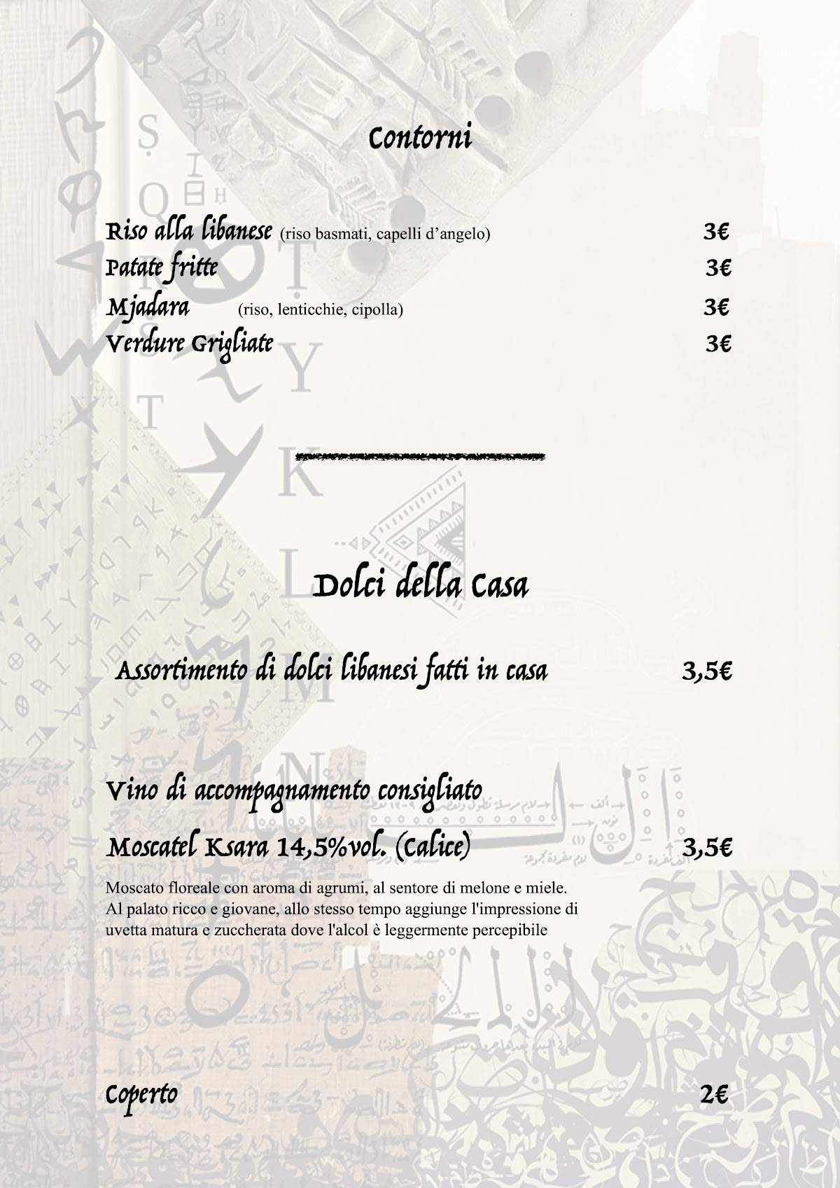 Menu di Fenicità 