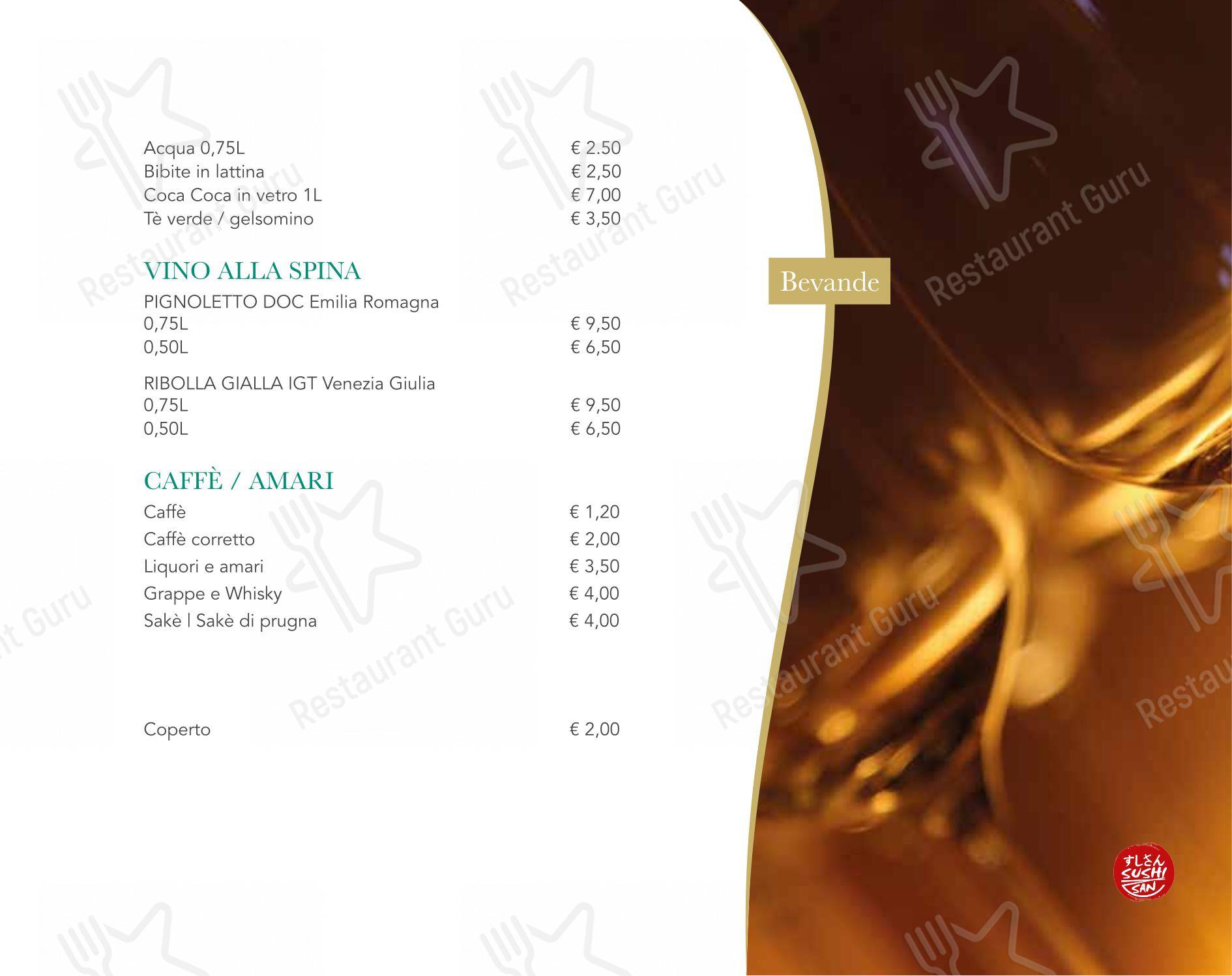 Menu di Sushi San 
