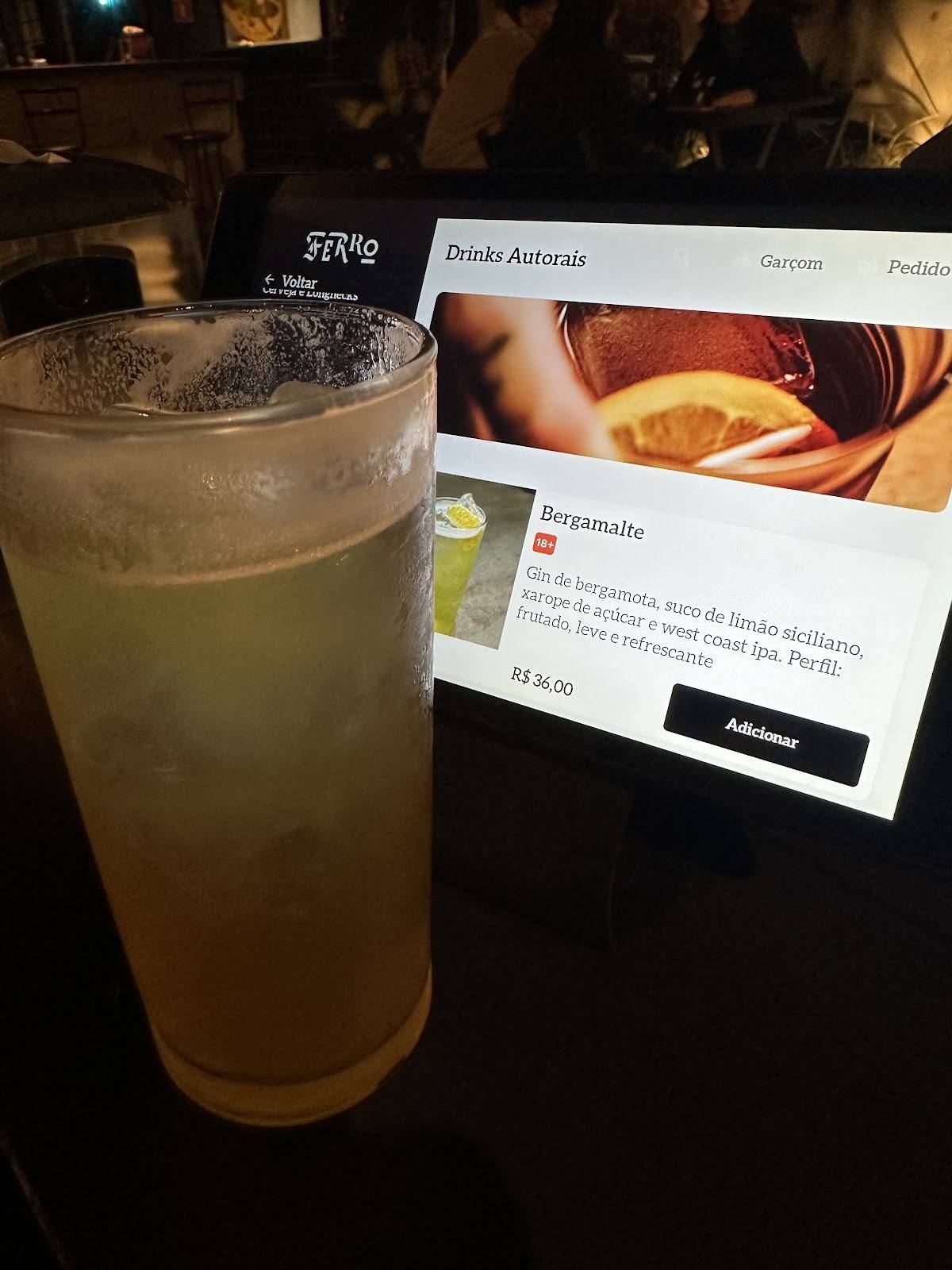 Ferro Restaurante & Bar cardápio