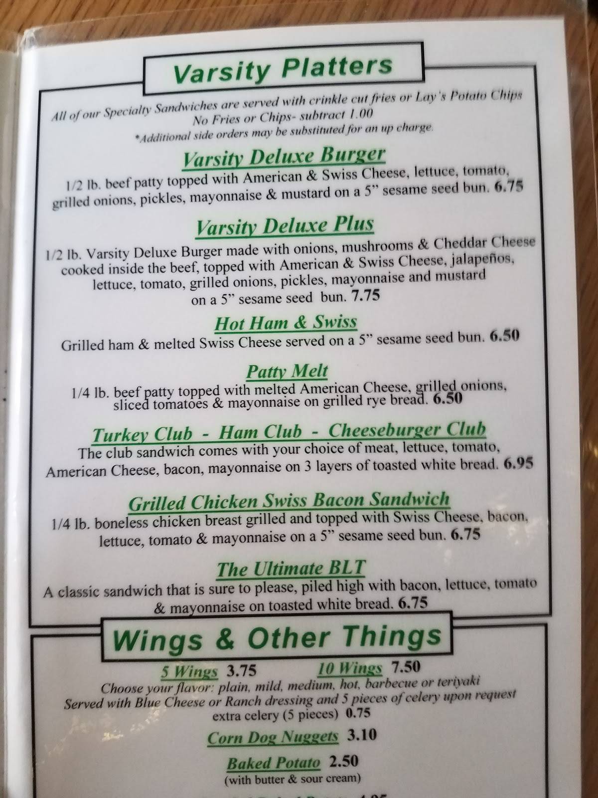 Menu at Field House BBQ, Kannapolis