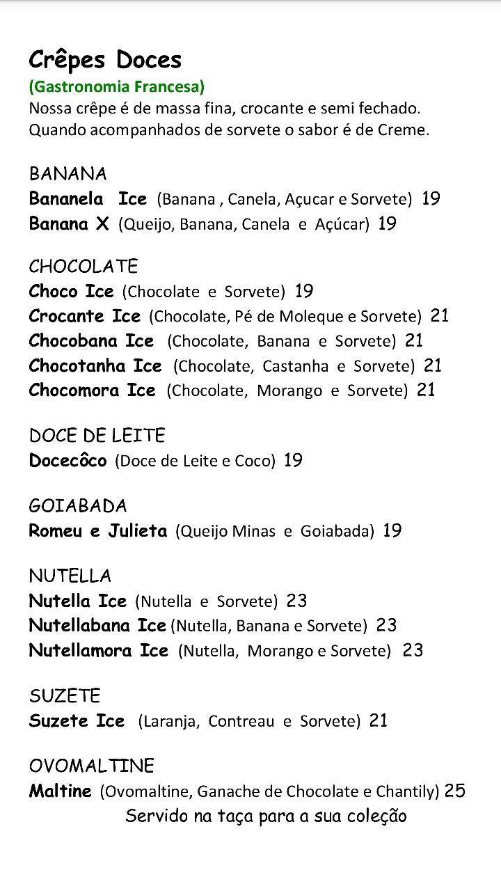 Finalmente Bistrô cardápio