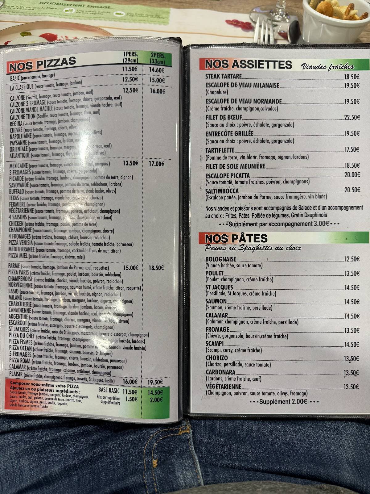 Menu de Pizza Roma