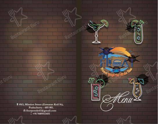 Menu for Float Gastro Pub in Puducherry