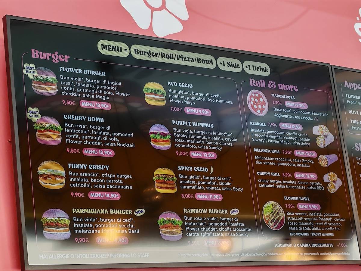 Menu di Flower Burger 