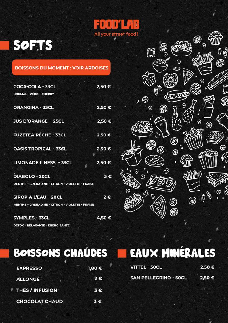 Menu de Food'Lab Nancy