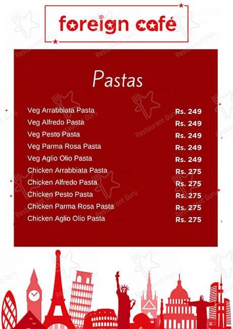 Foreign Café menu