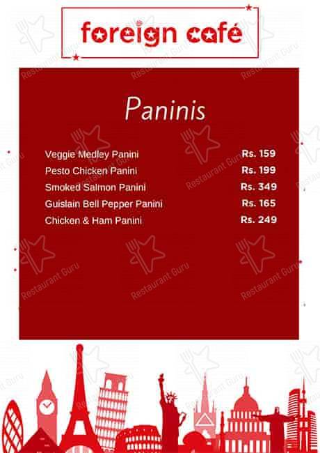Foreign Café menu