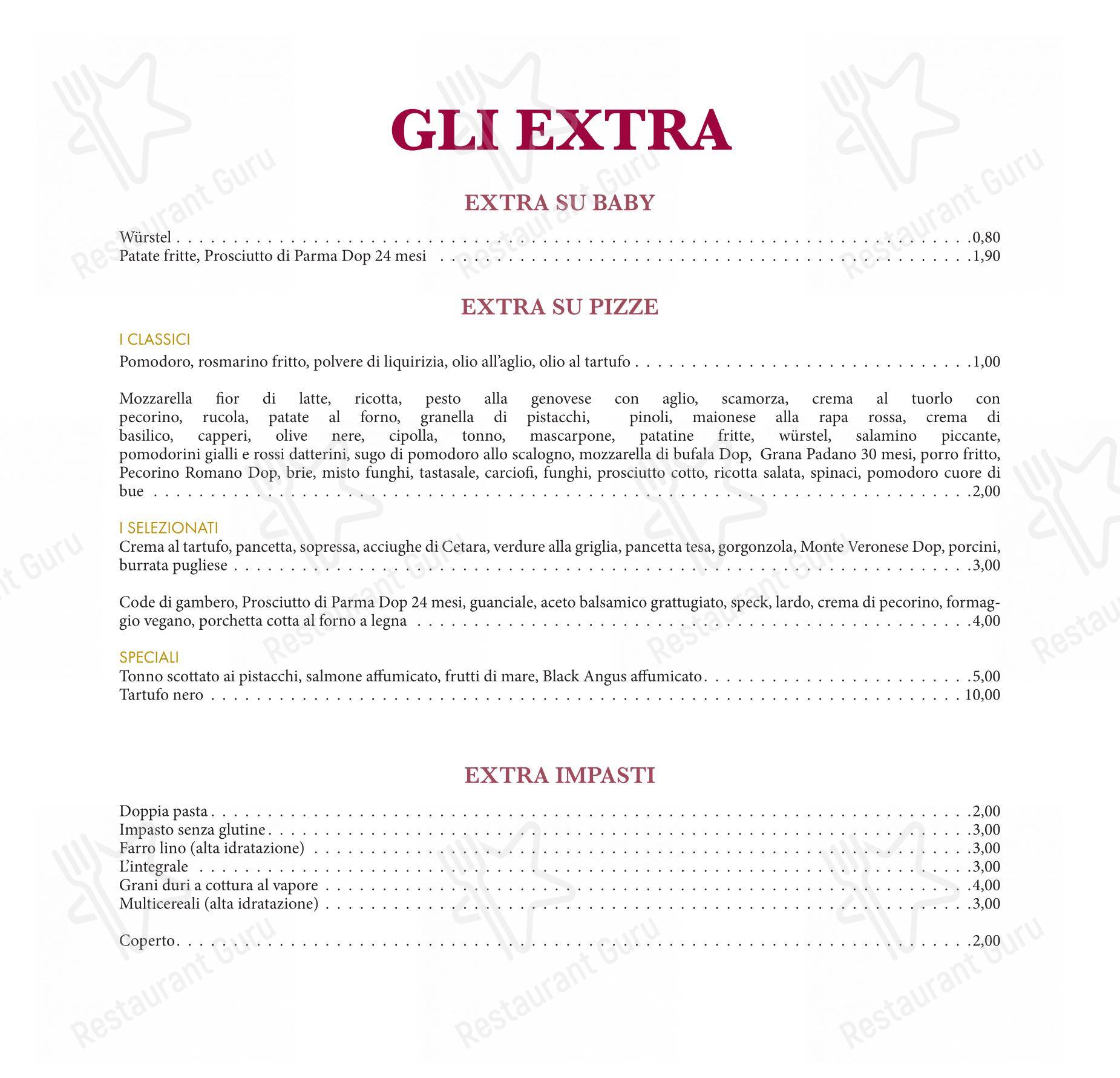Menu per Forkette ristorante